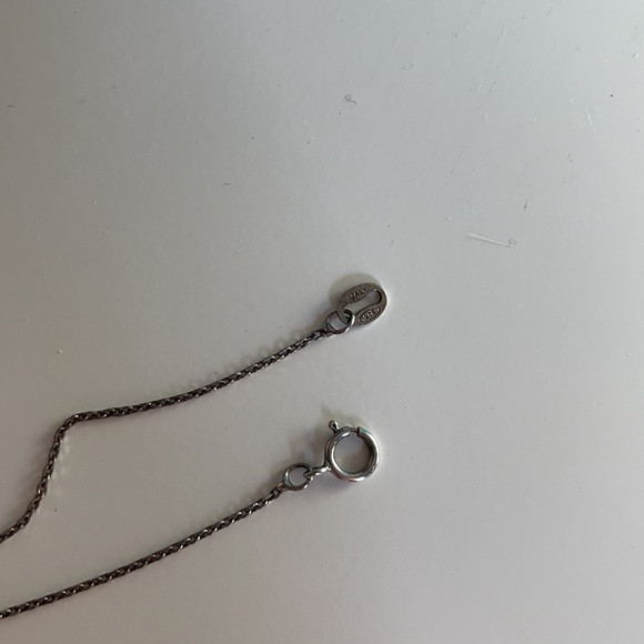 Saks Fifth Ave Sterling Silver & Natural Diamond Necklace Earrings Set - Picture 5 of 6